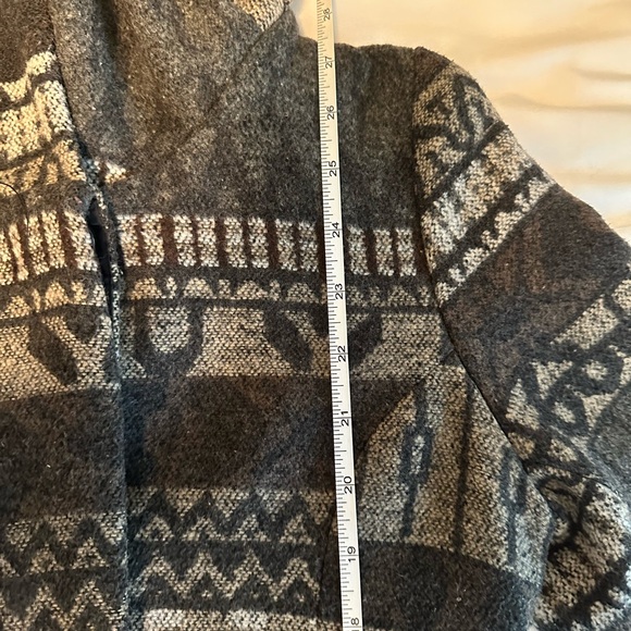 Merona Women’s Medium Hooded Patterned Pea Coat - Picture 9 of 10